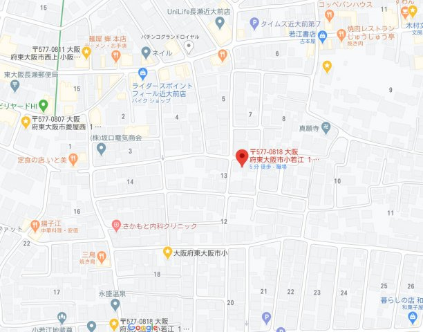 ノイヴェル長瀬 ( 近畿大学 一人暮らし )の地図