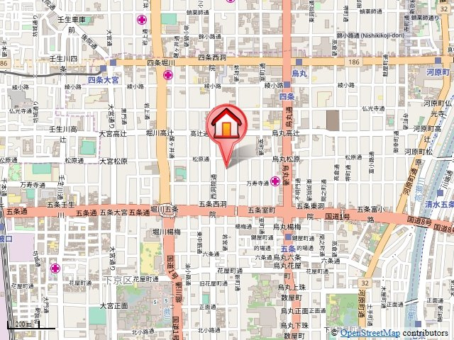 ファーストコート五条若宮（旧アルス若宮）の地図