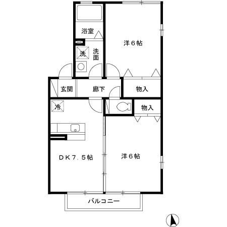 プルミエ・ラムール Ｂの間取り