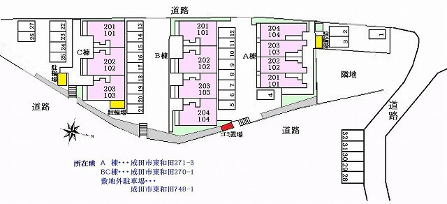グレイスフル Ｂの区画図
