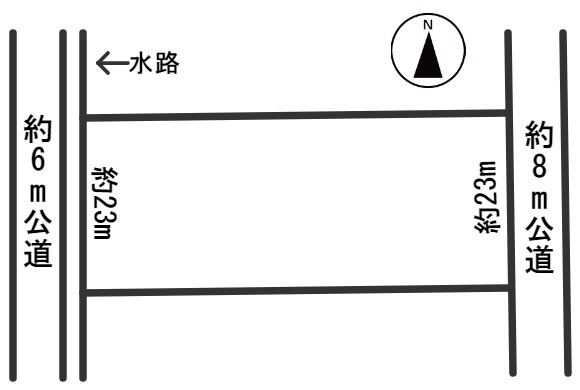 ５５３３６　岐阜市下奈良土地の区画図