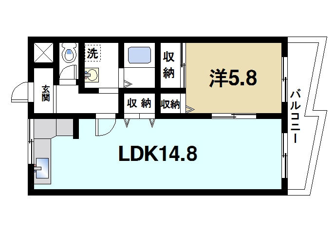 SSKビルの間取り|使い勝手のいい間取りです