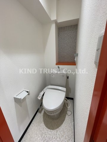 アロンディール本庄東のトイレ|落ち着いた色調のトイレです