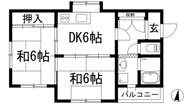 【間取り】 | パインヒル2南棟