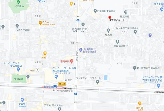 セピアコートの地図