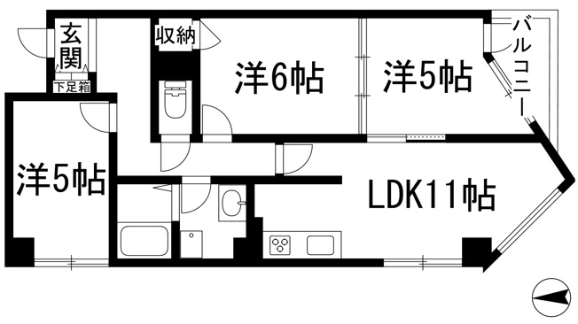 【間取り】 | ラミーユ甲東園