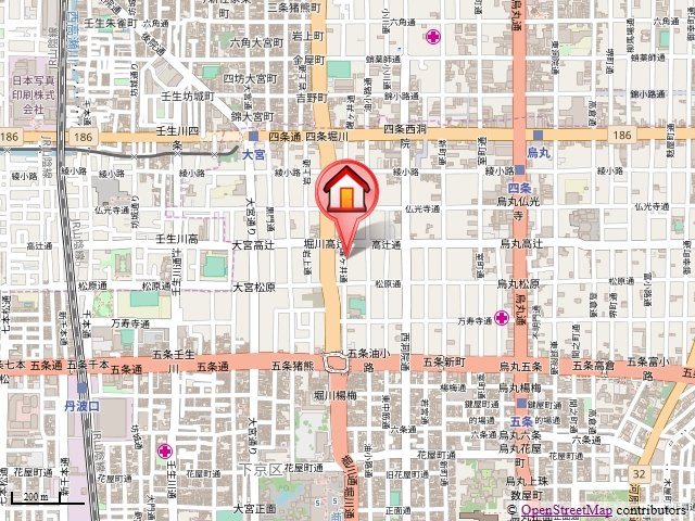 インベスト京都堀川の地図