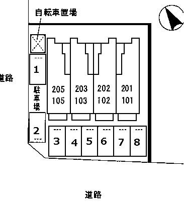 ブライニィー　エアーの区画図