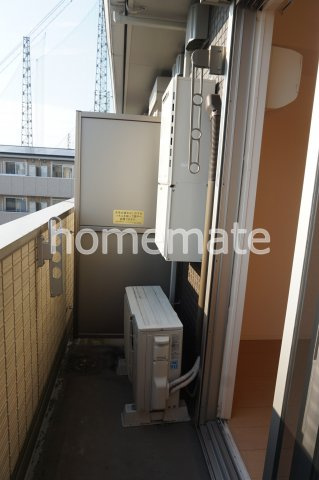 熊本市東区上南部２丁目のアパートのバルコニー