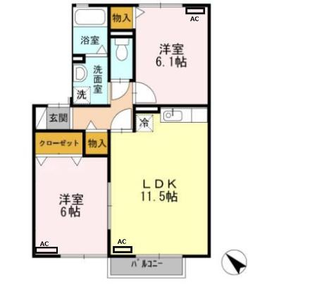 【間取り】 | ＣＡＰＥ　ＨＩＬＬＳ Ⅰ