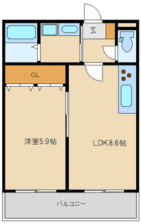 【間取り】 | サニーコートシブヤ | 間取り図