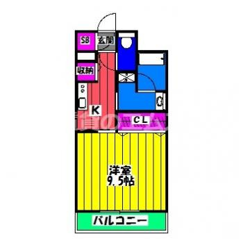 【間取り】 | フラッツ東比恵 | フラッツ東比恵の間取り