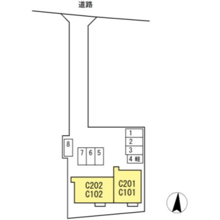 サフィールＣの区画図