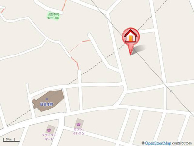 【地図】 | メゾネット日吉 | 横浜市グリーンライン【日吉本町駅】まで徒歩２分の好立地