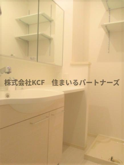 Ariaの洗面所|脱衣スペースもあります