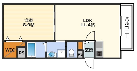 レジーナ天神の間取り