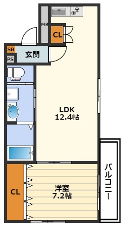 レジーナ天神の間取り
