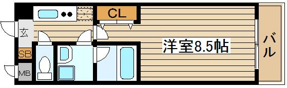 リバー・スクウェア103の間取り