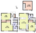 【間取り】 | 【駐車場２台分】上荻３丁目　中古戸建て