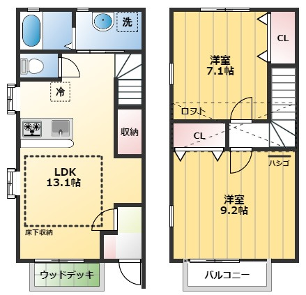 ヴァン　ソレイユの間取り