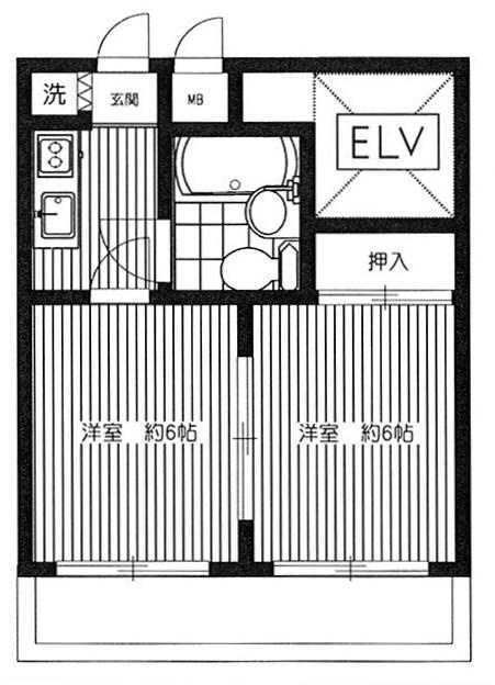 文京区本郷２丁目の賃貸マンションの間取り|2K