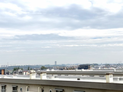 【展望】 | シティハウス湘南台ステーションコート | 丁度向かい側の建物が被らない階なので、眺望も良く風通しも良いです。