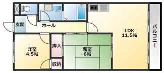 【間取り】 | ドリーム松村弐番館