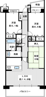 【間取り】 | コート北野田サウスヒルズ
