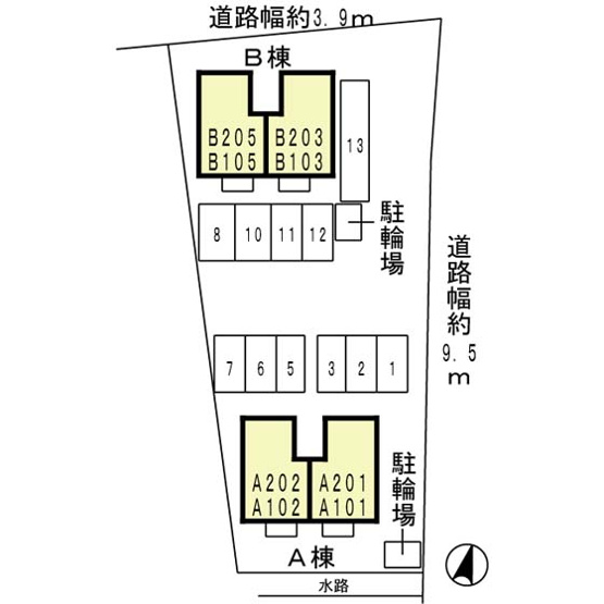 【区画図】 | リプルス浜の宮Ⅱ　Ａ棟