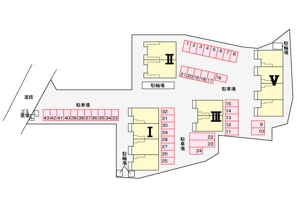 エレガンシアⅤの駐車場
