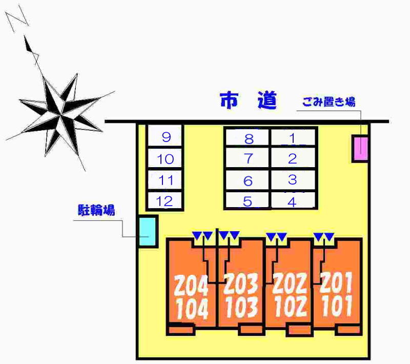 ジェルメⅢの駐車場