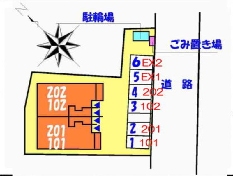 コーポ南天の駐車場