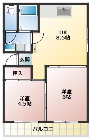 メゾン内藤の間取り