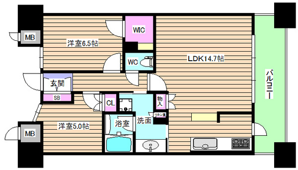【間取り】 | リーガル福島駅前