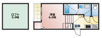 【間取り】 | リブフラット藤江 | 略図のため、現状優先