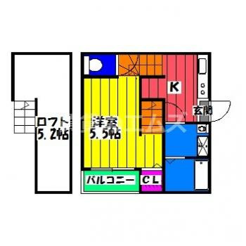 【間取り】 | レーヴ大橋 | レーヴ大橋の間取り
