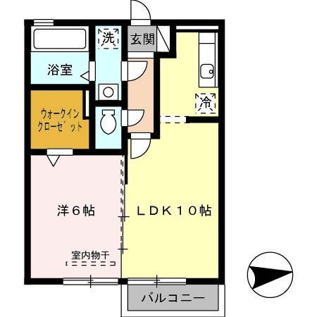 熊本市南区刈草３丁目のアパートの間取り