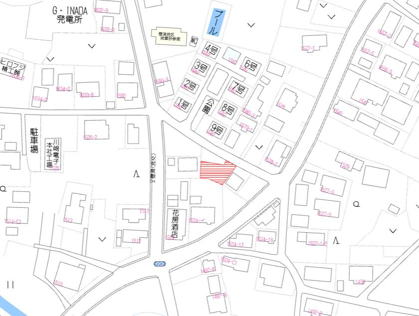 都城市豊満町の売地の土地図