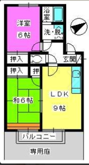 【間取り】 | メロディハイツ乙金