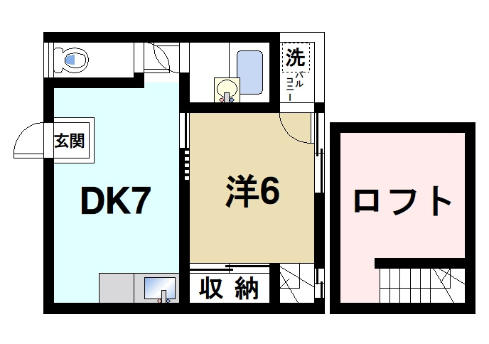 エムズ富雄の間取り|快適な一人暮らしを満喫できます