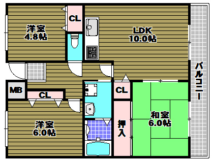 コンフォート津々山の間取り