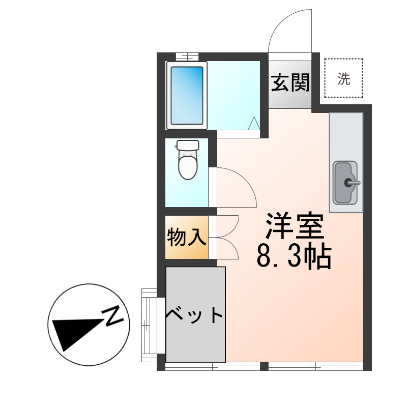 ラポール前田 Bの間取り