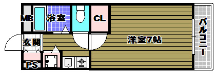 クレアール西川の間取り