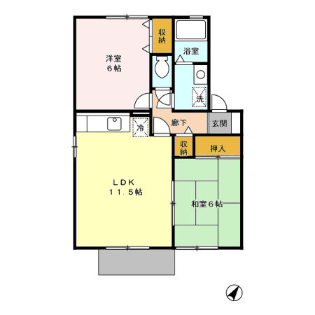 たんぽぽハウス　A棟の間取り