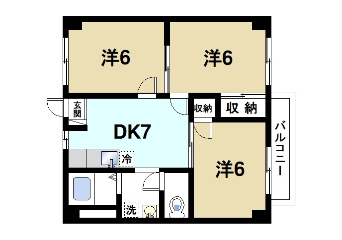 セピアコート（西九条町）の間取り|ファミリーさんにおススメの間取りです。
