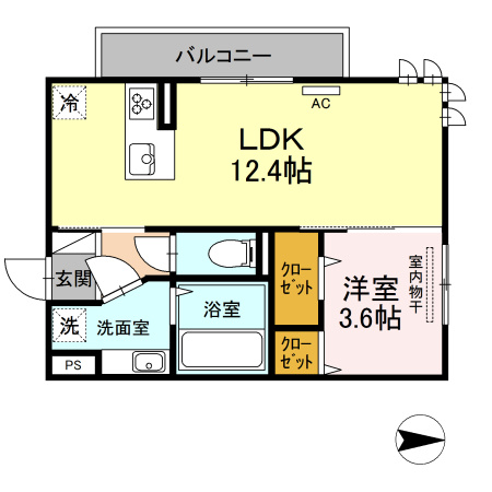 上益城郡益城町大字惣領のアパートの間取り