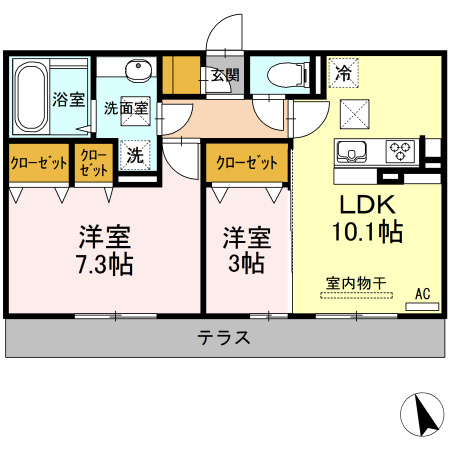 セキュレア須屋Aの間取り