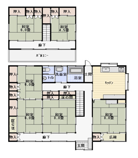 【間取り】 | 大船渡市大船渡町字上山・中古住宅