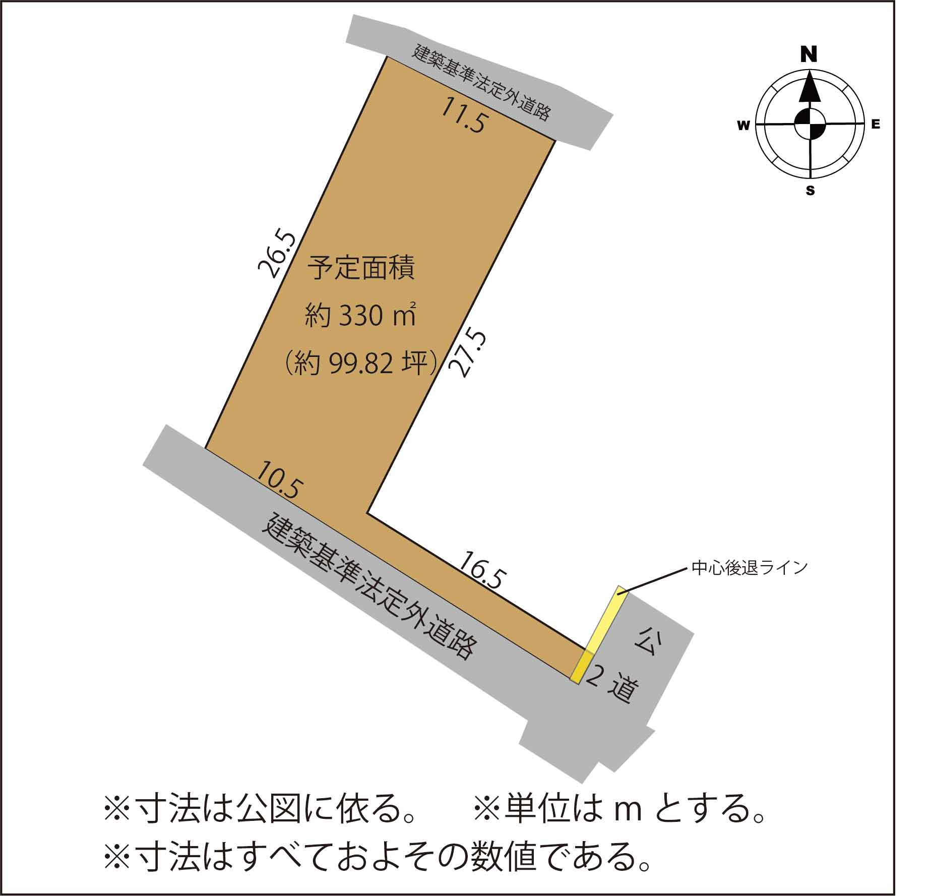 足利市名草中町の売地の土地図