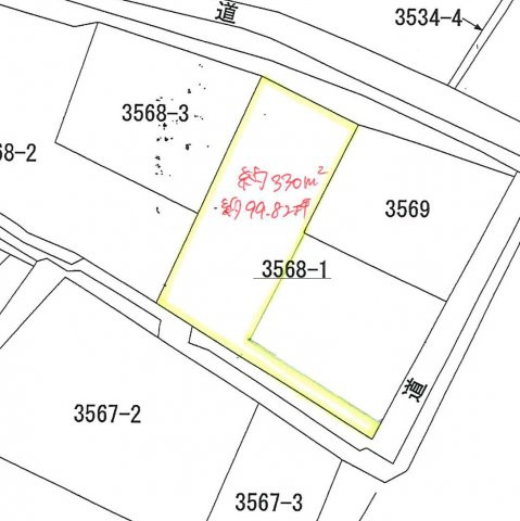 足利市名草中町の売地の区画図